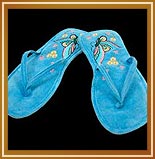 Flip Flash Embroidered Flip Flops in Hyacinth by CicciaBella