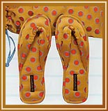 Papaya Cha Cha Dot Slipper by CicciaBella