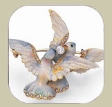 Art Nouveau 18 Karat Gold & Enamel Brooch