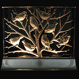 Lalique Molded & Frosted Glass Plaque, 