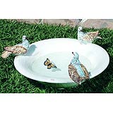 Birdbath with Three Doves by Abigails