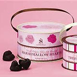 Hat Box with Dark Marshmallows by Saxon Chocolates
