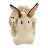Crouching Winter Rabbit from Hansa Toys