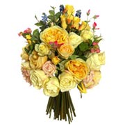 New Growth Designs Yellow Rose & Garden Flower Bouquet
