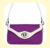 Anna Solid Purple Bag by Lulu Guinness
